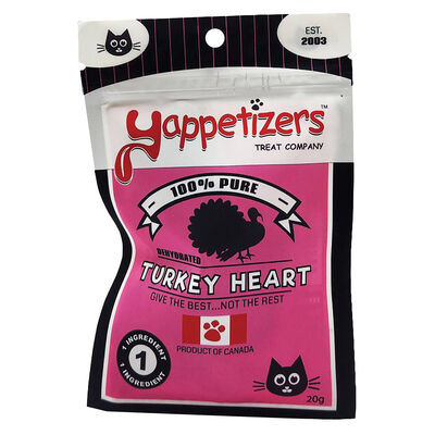 Yappetizer, Dehydrated Cat Treat - Turkey Heart